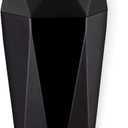 JUSTTOP Car Trash Can with Lid, Diamond Design Small Automatic Portable Trash Can, Easy to Clean, Used in Car Home Office (Black)