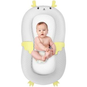 Baby Lounger for Newborn & Infant – Duckling Delight | Soft 100% Cotton Cover, Lightweight, Washable, Portable Infant Support Cushion by Sprinta