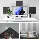 Soundproof Wall Panels, Kuchoow Acoustic Panels Sound Absorbing, 18 Pack High Density Sound Proof Panels for Walls Self Adhesive, Honeycomb Design Sound Dampening Panels White 12"12"0.4"