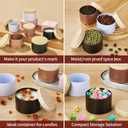 MGLIFEUL Candle Tins Jars Container Vessels for Making 4 8 Oz Rose Glod Empty Candle Tins Can Gift Box Packaging With Lid Wax Container Bulk Making Diy Candle Supplies Accessories(Rose Glod,8oz,24pcs)