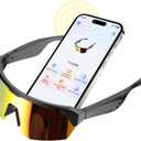 GenXenon Cycling AI Smart Glasses for Men Women, AI Translator Powered by ChatGPT, Support 160+ Languages, Bluetooth Running Sunglasses with Polarized Lenses for Sports Outdoor ActivitiesColorful-2