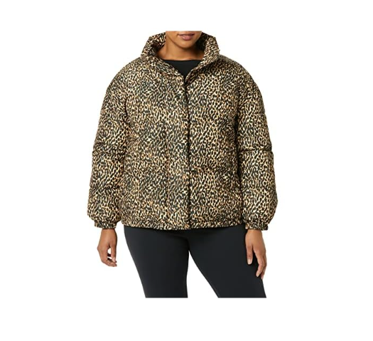 Amazon Essentials Women's Relaxed-Fit Mock-Neck Short Puffer Jacket 4X