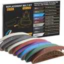 45 Pcs 1/2" x 12" Replacement Sharpening Belt Kit for Official Work Sharp Knife & Tool Sharpener (WSKTS & WSKTS-KT/Mk.1 & Mk.2) - Assorted Grits (80/120/240/400/600/800/1000/2500/5000)