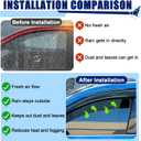Rain Guards for Tacoma 2024 2025 Window Visor,Tape-On Side Window Deflectors,Dark Smoke Vent Visor Shades for Tacoma Accessories (Fit 24 25)