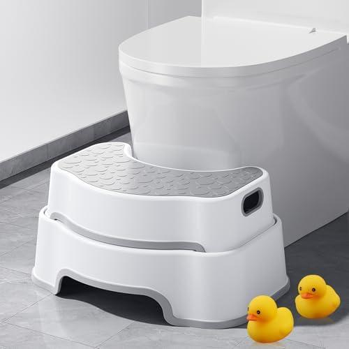 Squatting Potty for Adults, 16.7" Toilet Stool Squat Adult, Bathroom Stool Heavy Duty, Anti Slip Toilet Step for Bathroom