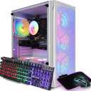 STGAubron Gaming Desktop PC, Radeon RX 5600 XT 6G GDDR6, Intel Core i5 3.2G up to 3.6G, 16G RAM, 512G SSD, 600M WiFi, BT 5.0, RGB Fan x 6, Windows 11 Home, White