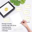 G2PLUS 5 Senses Gift Tags with String for Him and Her  Romantic White and Gold Gift Tags Set with Sense Greeting Card for Anniversary, Valentines Day, Birthday, Christmas