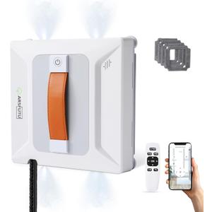 Window Cleaning Robot 4 Water Spray Automatic Window Cleaner with Upgraded Edge Detection Technology for Glass Marble