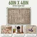 Office Chair Mat for Hardwood Floor, 48"x60" Desk Chair Mat for Home Office, Anti-Slip Under Desk Mat Rug for Rolling Chair,Floor Protector Washable Rugs for Gaming Chairs-Rust