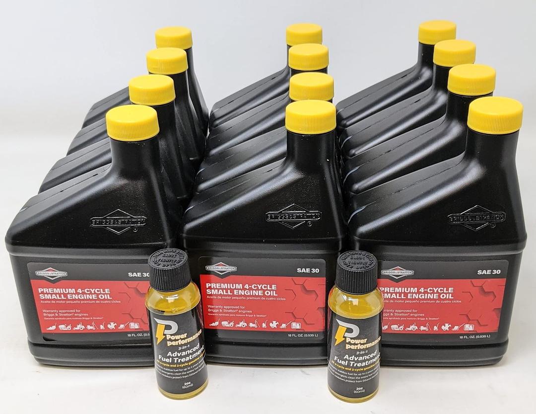 Briggs and Stratton Case of 100005 SAE 30 Engine Oil 18oz Bottle and Fuel Treatment