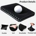 Gel Seat Cushion, Large Gel Cushion Breathable Honeycomb Chair Pads Gel Cushion with Non-Slip Cover for Home Office Chair Car Seat Wheelchair Absorbs Body Pressure Points, As Seen on TV (Black)