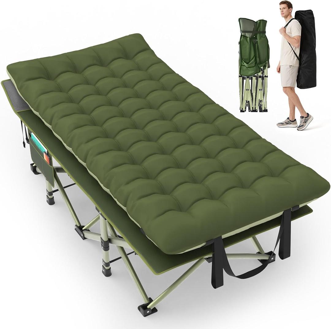 Suteck 32" XXL Folding Camping Cot, 900LBS Heavy Duty Sleeping Cots