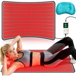 Medical-Grade TPU Red Light Therapy Mat for Body, Infrared Light Therapy with 660nm & 850nm LEDs, Light Therapy Blanket for Back & Joint Comfort, FSA&HSA Eligible, 400 LEDs, 38" x 23.6"