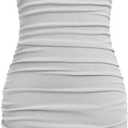 IBAKOM Teen Girl Formal Shiny Ruched Bodycon Dress Tween School Dance Homecoming Tight Dress Junior Graduation Outfits (11-12Y)
