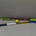 Franklin Sports NERF Proshot Kids Hockey Sticks + Ball Set - 2 Player Youth Indoor + Outdoor Set - 2 in 1 Knee + Floor Hockey - (2) NERF Proshot Youth Sticks + (1) Foam Ball Included