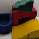 4 Piece Velvet Installation-Free Toddler Climbing Toys for Indoor Use, Foam Climbing Blocks for Toddlers 1-3, Soft Play Climbing Set, Easy to Clean