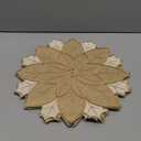 Christmas Placemats Set of 6 Christmas Decorations Indoor Round Placemats for Winter Holiday Party Kitchen Dinning Decorations