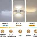 24 inch Aluminum Modern LED Wall Light Fixtures 3 Color White