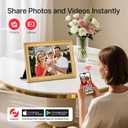 Frameo 10.1 Inch WiFi Digital Picture Frame, 1280x800 HD IPS Touch Screen Photo Frame Electronic, 32GB Storage, Auto-Rotate, Wall Mounted, Share Photos/Videos Instantly from Anywhere - Gold