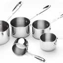All-Clad Kitchen Accessories Stainless Steel Measuring Cup Set 5 Piece Cookware, Pots and Pans, Dishwasher Safe Silver