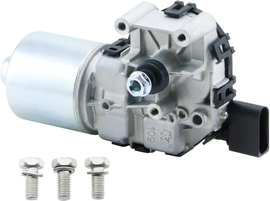 BDELI Front Windshield Wiper Motor Compatible with Volkswagen Jetta 2011 2012 2013 2014 2015 2016 2017 2018, Replace 5C7955113D 6R1955119A 5C6955121A 5C6-955-113-A 5C7-955-113-A 85-35002, 4-Pin