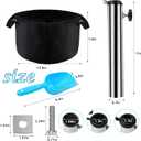 Beach Umbrella Base Weight Bag with Sand Anchor 600D Oxford Cloth Sand Weights Bags with Shovel Fillable Sand Bags for Sun Umbrella Stand Base Stainless Steel Beach Umbrella Stand Holder