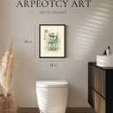 ARPEOTCY Framed Canvas Wall Art, 11x14 Inch Funny Duck in Bathrobe, Humorous Bathroom Wall Decor for Restroom, Toilet, or Powder Room