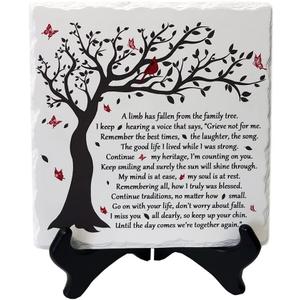 A Limb Has Fallen from The Family Tree Sympathy Plaque with Wooden Stand In loving memory of loved Wall Decor Table Decor Bereavement Condolences Gifts