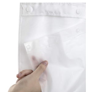 River Dream Waterproof PEVA Snap-in Shower Curtain Liner Replacement: No Hook Shower Curtain Liner Removable to Attach and Snap On/Off, Frost, 70x54