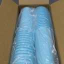 Ahongwenxi 30 Pack Blue Plastic Cups with Lids and Straws, 24 oz Disposable Plastic Tumblers Iced Coffee Cups Travel Mug Cup for Juices Birthday Bachelorette Party Wedding (Blue,24 oz)