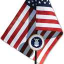 US Air Force Grave Veteran Marker with American Flag - 30" Tall Cemetery Graveside Memorial with Officially Licensed Military Seal - by Allied Flag