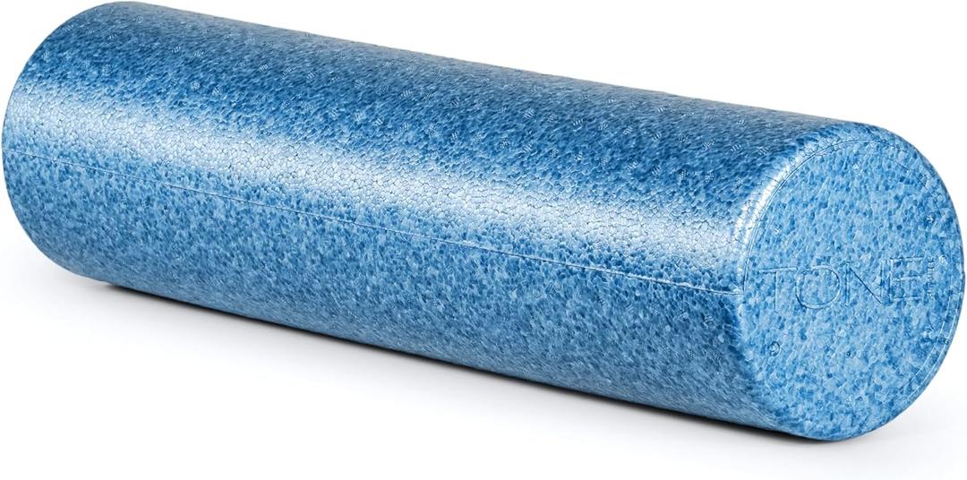 Tone Fitness High Density EPP Foam Exercise Foam Roller for Yoga, Pilates, Stretching, Massage, and Recovery 24 inch Blue