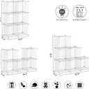 C&AHOME Wire Cube Storage, 6 - Cube Organizer Metal C Grids, Modular Shelves Units, Storage Bins Shelving, Closet Organizer, Ideal for Home, Office, Living Room, 36.6L x 12.4W x 36.6H White