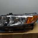 Headlights for 2006-2011 Honda Civic 2-Door Coupe | Halogen Headlamp Replacement with High Low Beam Bulbs, Black Housing, Driver & Passenger Side