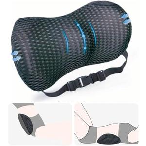 Pillow, Lumbar Support Pillow for Office Chair and Car Seat, Memory Foam Back Support Pillow for Lower Back Pain Relief, Adjustable Lumbar Pillow for Sleeping, Rest
