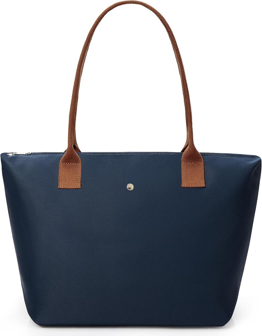 KALIDI Tote Bag for Women Nylon Top-Handle Purse,Large Capacity Shoulder Hobo handBag with Zipper Leisure Foldable Weekend