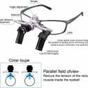 5.0X Binocular Loupe Dental 48 Ergo Loupes Adjustable Working Distance Surgical Magnifying Glasses Tools (5.0X)