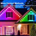 Permanent Outdoor Lights, 100ft RGB with App Controlled Remote, Waterproof Christmas Decorations, Music Synchronized Outdoor Lights for Houses
