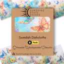 Swedish Dishcloths - Ecofriendly Reusable Paper Towels, Biodegradable Dish Cloths - Cellulose Sponge Dish Cloths for Washing Dishes - 8 Pack (Butterfly)