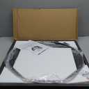 Fabuday Silver Round Mirror for Wall 24 inch - Circle Mirror for Bathroom, Entryway, Living Room, Hallway, Vanity Decor, Small Matte Metal Frame Mirrors