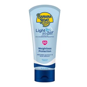 Banana Boat Light As Air Sunscreen Lotion SPF 50 Twin Pack | Lightweight & Non-Greasy Lotion Sunscreen SPF 50, Sunblock, Oxybenzone-Free, 6oz each (6 Fl Oz (Pack of 1)), Expiration Date: 06/2027