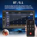 7'' Double Din Car Stereo Build-in Apple Carplay,Bluetooth 5.1 Hand-Free Calling,Touchscreen Car Radio FM,GPS Navigation,Night Vison Backup Camera,USB/TF/Subwoorf/240 watts