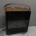 Electric Fireplace Heater for Indoor Use, 1500W/750W Space Heater Fireplace with 3D LED Flame, Double Safety Protection, Portable Fireplace Heater for Home Office Christmas Decoration,Walut