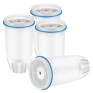 Water Filter Replacement for Zero, Fit Zero Water Pitchers ZR-001 ZD-012RP ZR-004, 5-Stage Filter System 0 TDS, Certified to Reduce Lead, Chromium, and PFOA/PFOS, 0 Water Filters 4 Pack