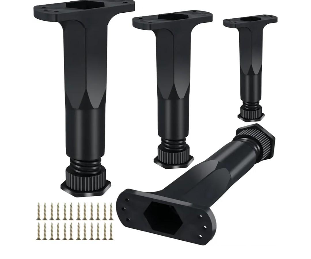 4PC Bed Support Legs and Bed Frame Support Legs，Adjustable Bed Frame Support Legs, Bed Frame Center Slats Heavy Support Leg, Extra Durable Furniture Feet, for King Bed, Sofa, Table (7.8-15)