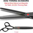 Professional Dog Grooming Scissors kit Black 5 in 1, Dog Shears for Grooming 6CR Premium Stainless Steel Grooming Scissors Kit for Dogs Cat Pet
