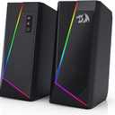 Redragon GS520 RGB Desktop Speakers, 2.0 Channel PC Computer Stereo Speaker with 6 Colorful LED Modes, Enhanced Sound and Easy-Access Volume Control, USB Powered w/ 3.5mm Cable