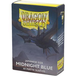 Dragon Shield | Japanese Size Card Matte Sleeves | 60 CT - Smooth & Tough Premium TCG Sleeves - Compatible with Yu-Gi-Oh, Naruto, Cardfight & Vanguard | Midnight Blue