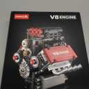 V8 Engine Building Set,V8 Engine Model kit That Run,Build Your Own STEM Mini V8 Model Engine Kit with Battery and Motor,8-Cylinder Car Engine Building Engineering Toys for Kids Adults(478PCS