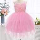 ODASDO Flower Girl Dress for Toddler Little Girls Pink 4-5 Years